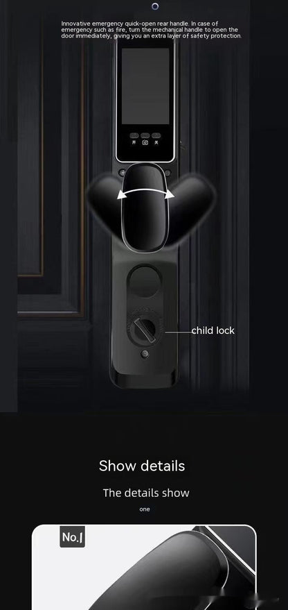 Automatic Fingerprint Lock Household Anti-theft Door 3d Face Recognition Smart Lock Peephole Viewer Password Lock